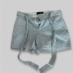 Banana Republic Grey and White Striped Shorts